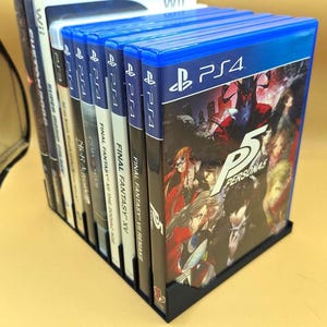 Video Game / DVD Case Organizer Tray in 5, 10, or 15 Slots, 3D Printed, Choice of Colors
