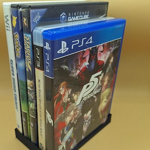 Video Game / DVD Case Storage Tray in 5, 10, or 15 Slots, 3D Printed