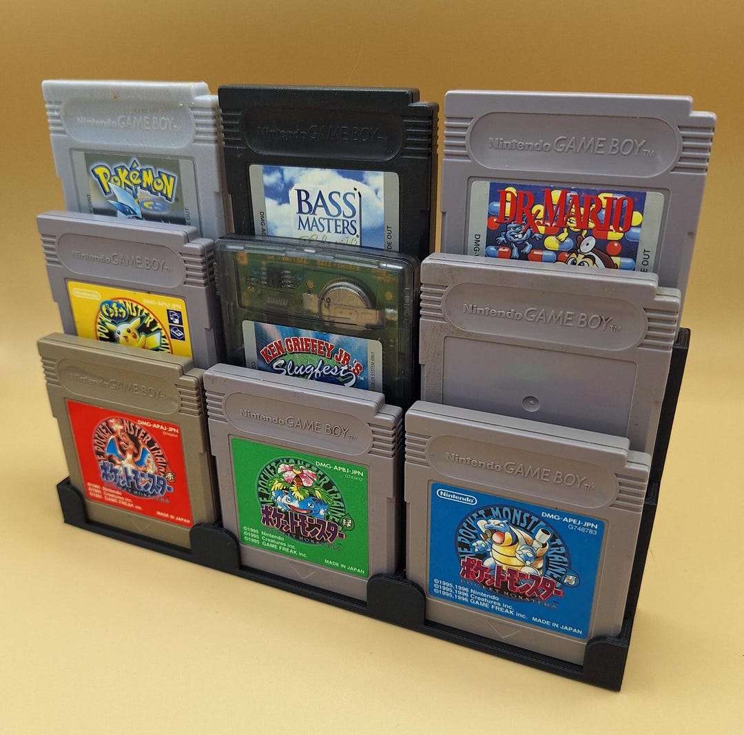 Game Boy Cartridge Tiered Display Stand 9, 12, 16 Slots, 3D Printed ...