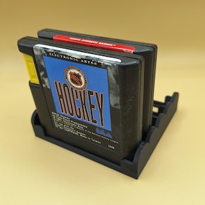 Sega Genesis Tall EA Game Cartridge Storage Tray, 5, 10, or 20 Slots, 3D Printed, Cloud Version