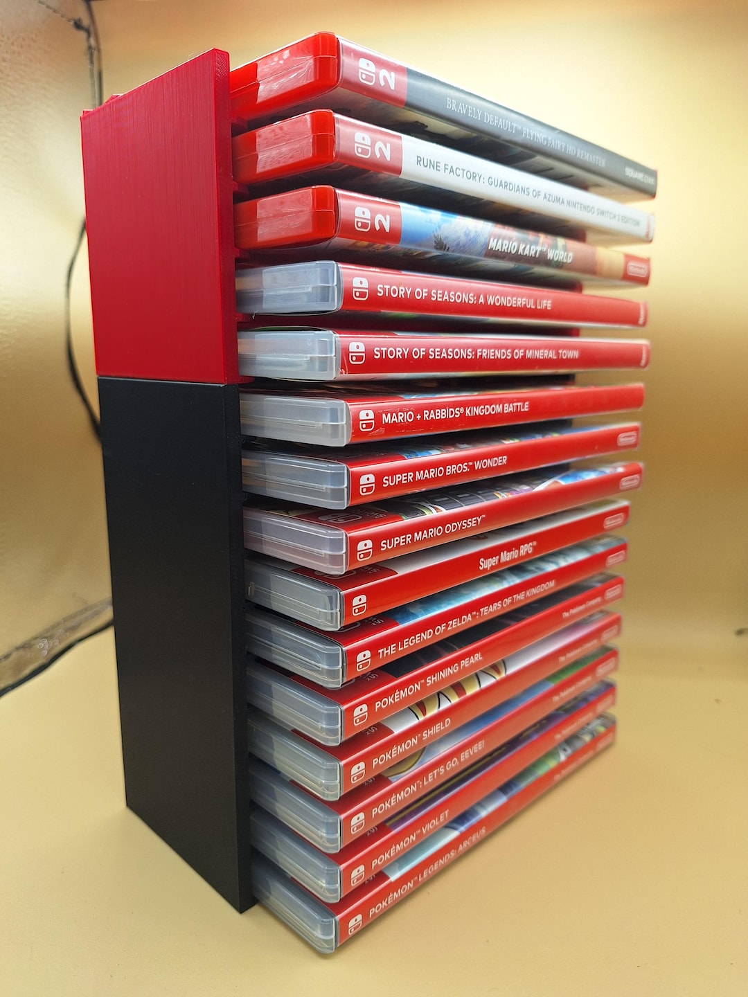 Nintendo Game Case Layout 3D Printed Nintendo Switch Game Case Holder: Vertical Stackable Storage ...