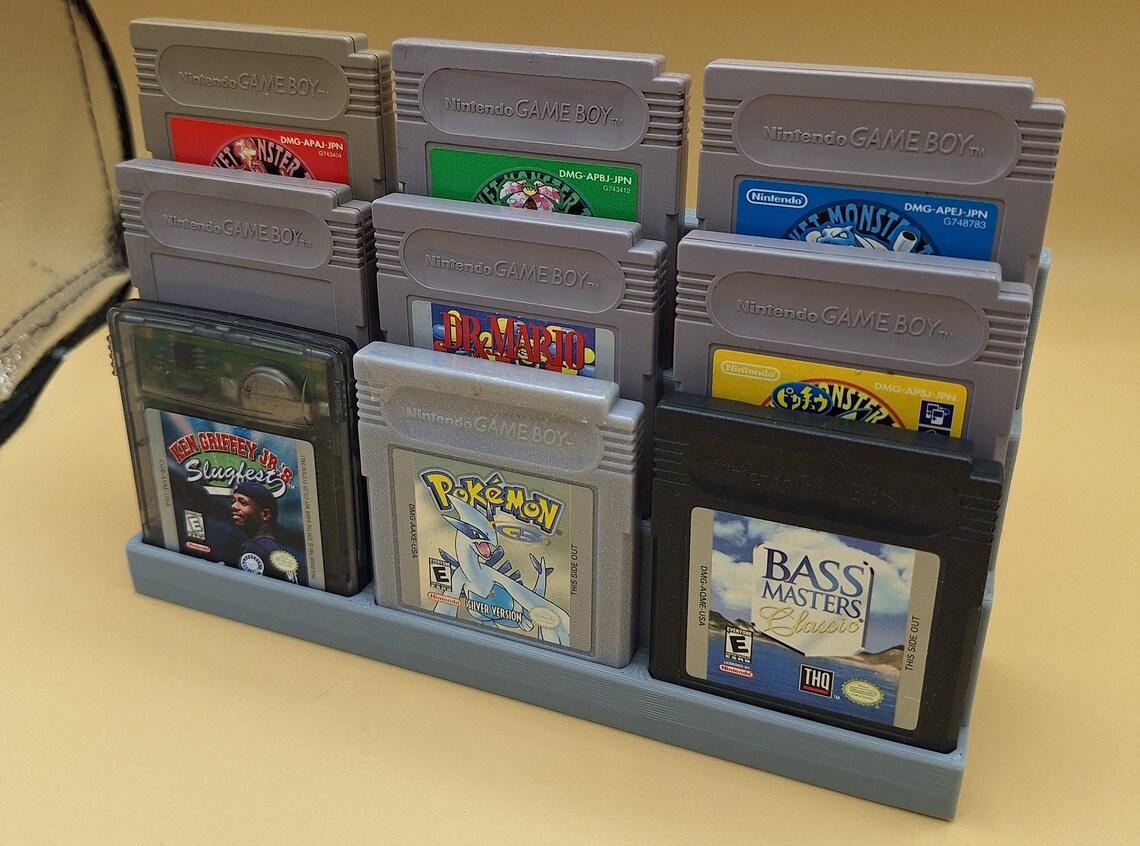 3D Printed GBA Cartridge Display Stand: Holds 9 or 16 Games - Etsy