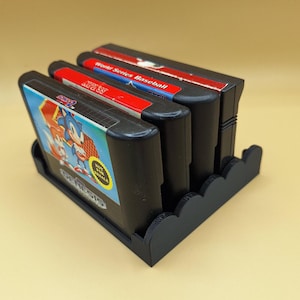 Sega Genesis Game Cartridge Storage Tray, 5, 10, or 20 Slots, 3D Printed, Cloud Version