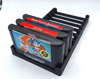 Sega Genesis Game Cartridge Storage Tray, 5, 10, or 20 Slots, 3D Printed, Choice of Colors