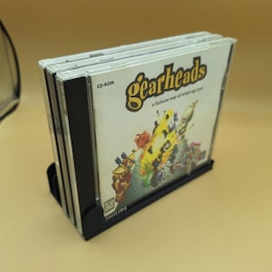CD / PS1 Game Jewel Case Organizer Tray, 5, 10, or 15 Slots, 3D Printed, Rounded Stabilizers