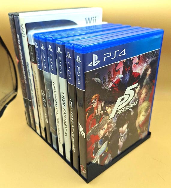 Video Game / DVD Case Organizer Tray in 5, 10, or 15 Slots, 3D Printed
