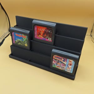 Game Gear Cartridge Tiered Display Stand in 12 or 16 Slots, 3D Printed, Choice of Colors