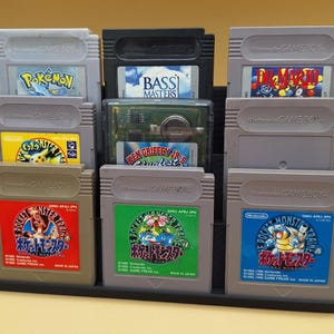 Game Boy Advance Cartridge Display Stand, Tiered, 9 or 16 carts, 3D Printed