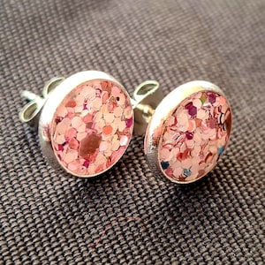 Boucles d&#39;oreilles clous à paillettes