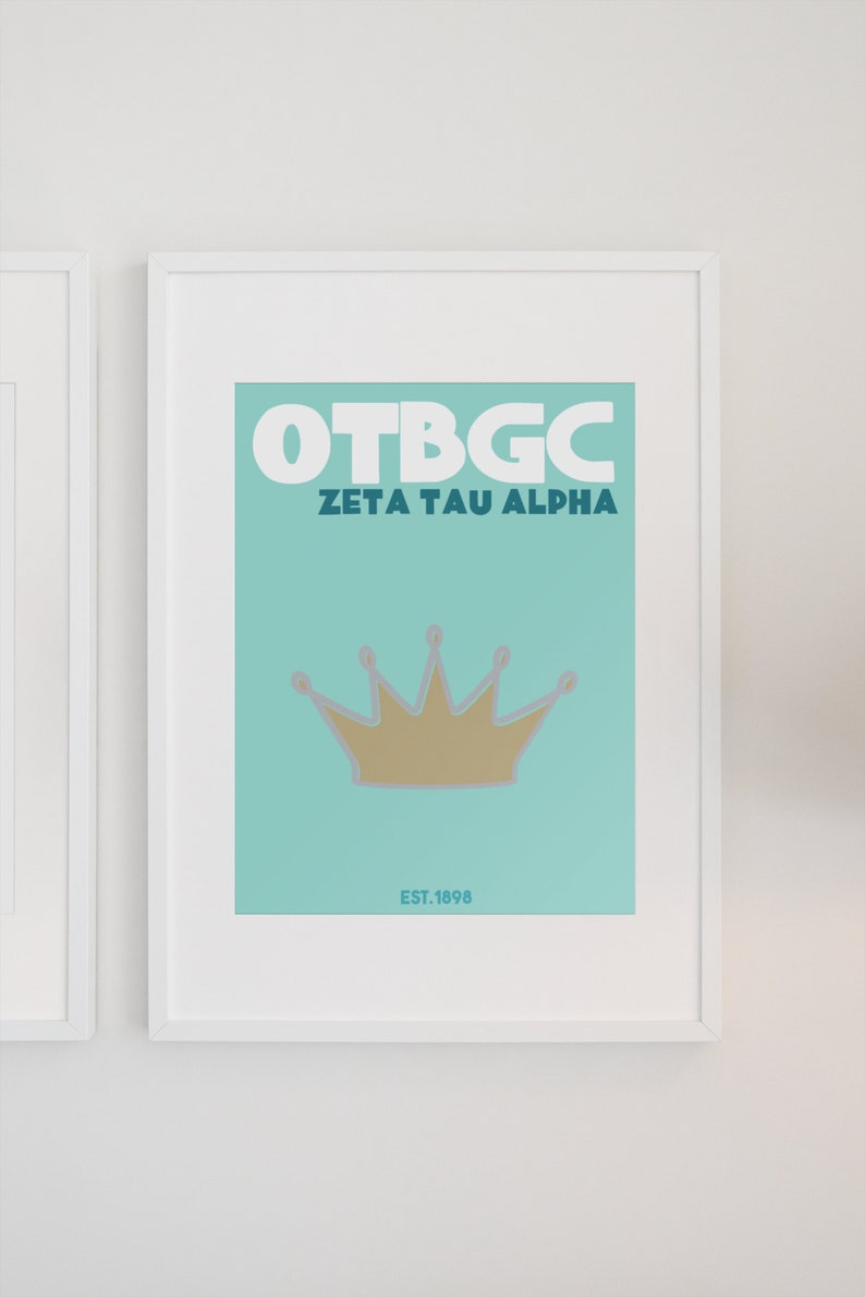 Zeta Tau Alpha Art Three Print Set ZTA ZLAM OTBGC 34 Ratio Etsy
