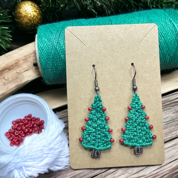 Boucles d’oreilles sapin fêtes de fin d’année