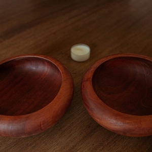 Vintage Teak Wooden Bowl Set of 2
