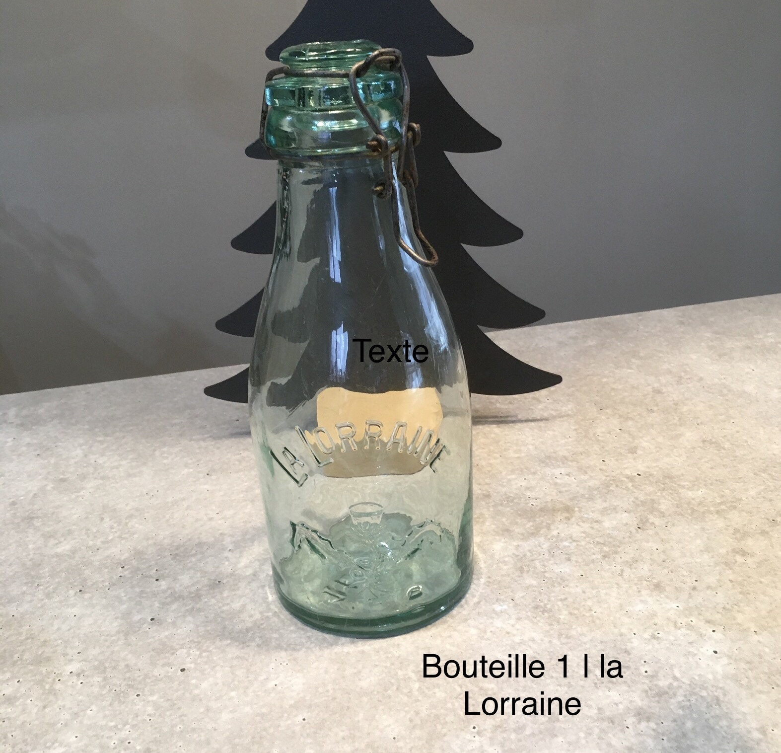 Ancien bocal en verre vert LA LORRAINE – Les trouvailles de Romane