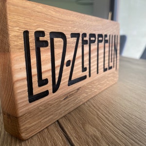 Led Zeppelin Holzband Dekor Logo Handmade