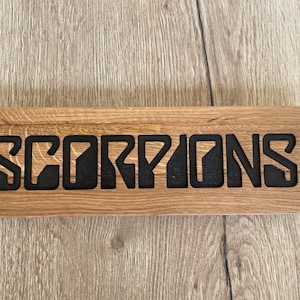 Scorpions wooden band decor logo handmade