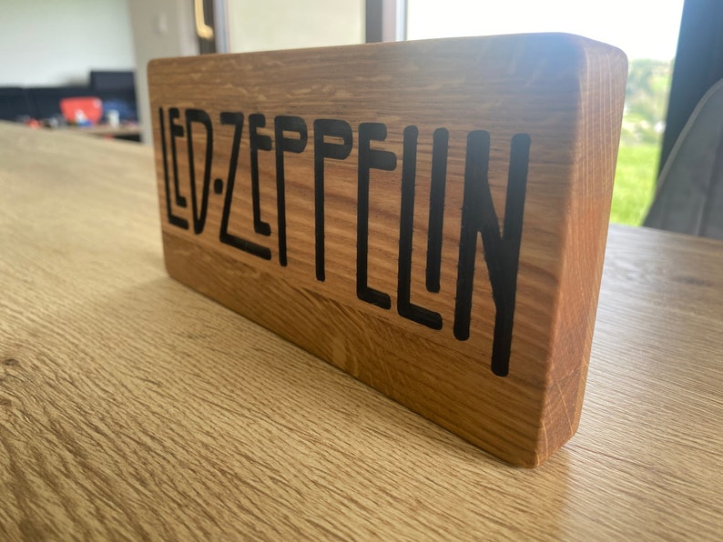 Led Zeppelin Wooden Band Decor Logo Handmade - Etsy
