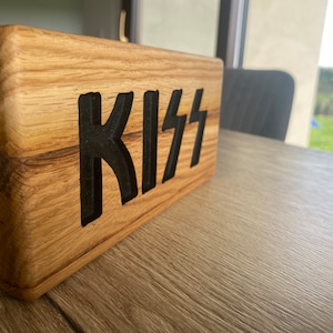 KISS wooden band decor logo handmade
