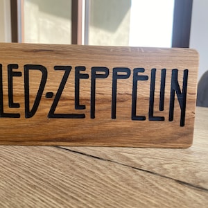 Led Zeppelin Holzband Dekor Logo Handmade