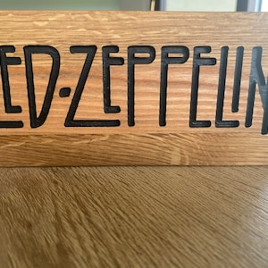 Led Zeppelin Holzband Dekor Logo handgefertigt