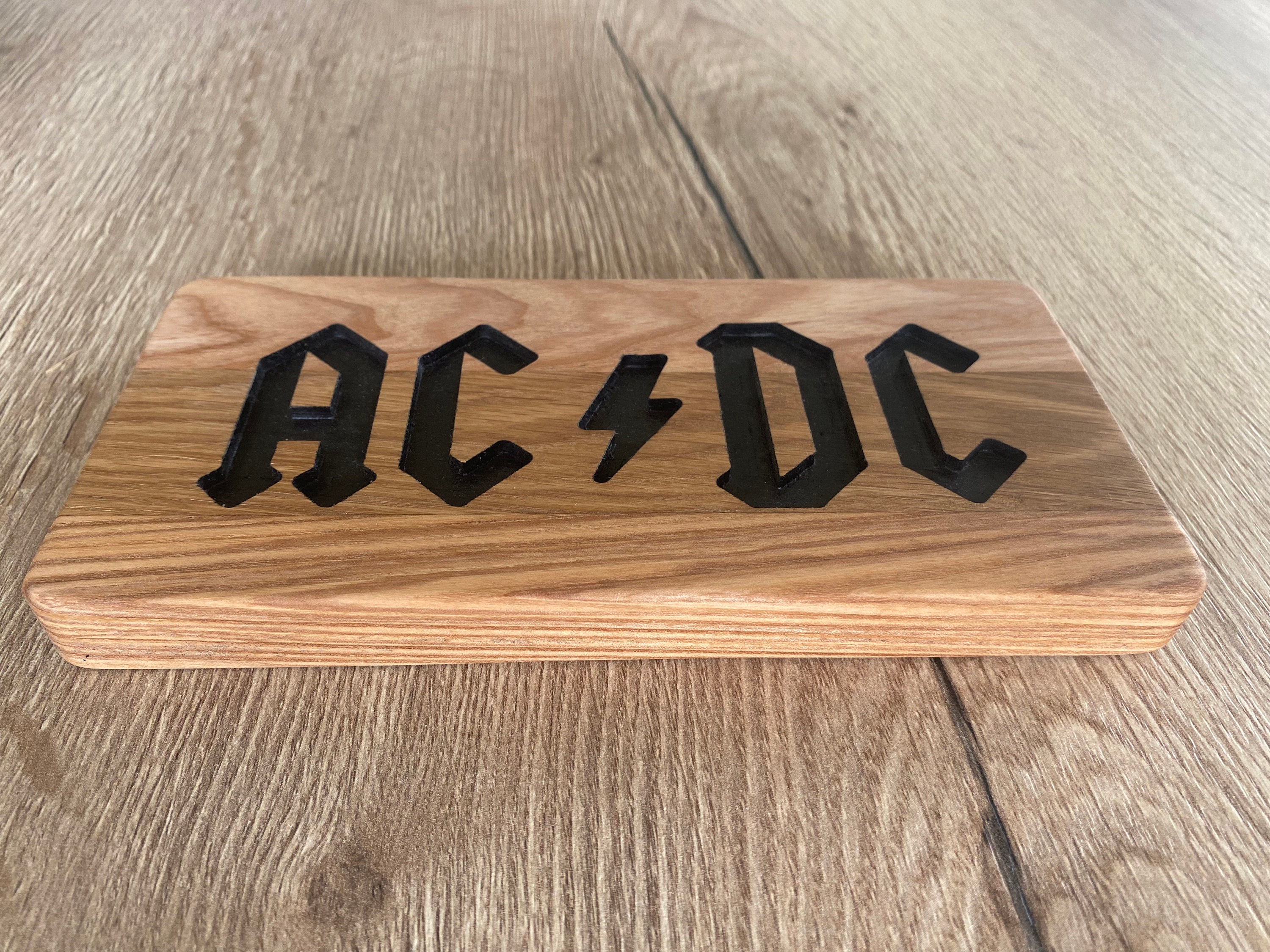 ACDC Wooden Band Decor Logo Handmade - Etsy