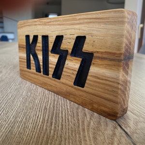 KISS wooden band decor logo handmade
