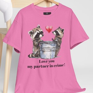Unisex heavy cotton Cute animal T-shirt, sweet Graphic Tee, Vintage Retro Cartoon Tee, Sketch Raccoons Gift, Unisex Tshirt, Trash Panda