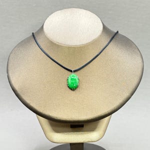 Chrysoprase protection pendant, 40th birthday gift, 50th birthday gift