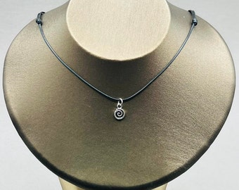 Spiral Pendant Necklace, Silver Wave, Celtic necklace, Swirl Necklace, Swirl Necklace, Swirl necklace, String choker