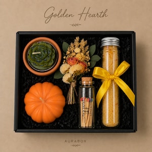 Thanksgiving gift box for women, fall spa gift basket, cozy autumn self care package, pumpkin candle gift set, hostess gift for Thanksgiving dinner, hygge gift box, seasonal relaxation basket, honey soap gift, sunflower crochet decor, cozy socks gift, comfort care package, autumn birthday gift, gift for mom, gift for sister, thinking of you gift, luxury fall gift basket, ready to gift, next day shipping