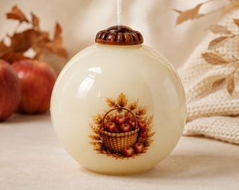 Fall Candle, Apple Candle, Decorative Autumn Home Decor, Thanksgiving Hostess Gift, Fall Housewarming Gift, Harvest Decor, Gift for Her