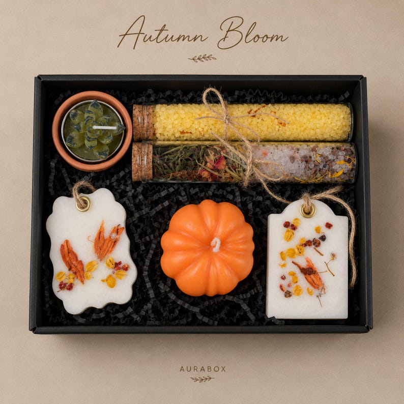 Thanksgiving gift box for women, fall spa gift basket, cozy autumn self care package, pumpkin candle gift set, hostess gift for Thanksgiving dinner, hygge gift box, seasonal relaxation basket, honey soap gift, sunflower crochet decor, cozy socks gift, comfort care package, autumn birthday gift, gift for mom, gift for sister, thinking of you gift, luxury fall gift basket, ready to gift, next day shipping