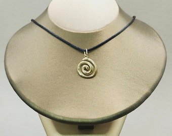 Spiral Pendant Necklace, Celtic choker, Gift for her, Gift for Mom, Swirl Necklace, Celtic Jewelry, Vortex, Spiral Swirl Necklace, Charm