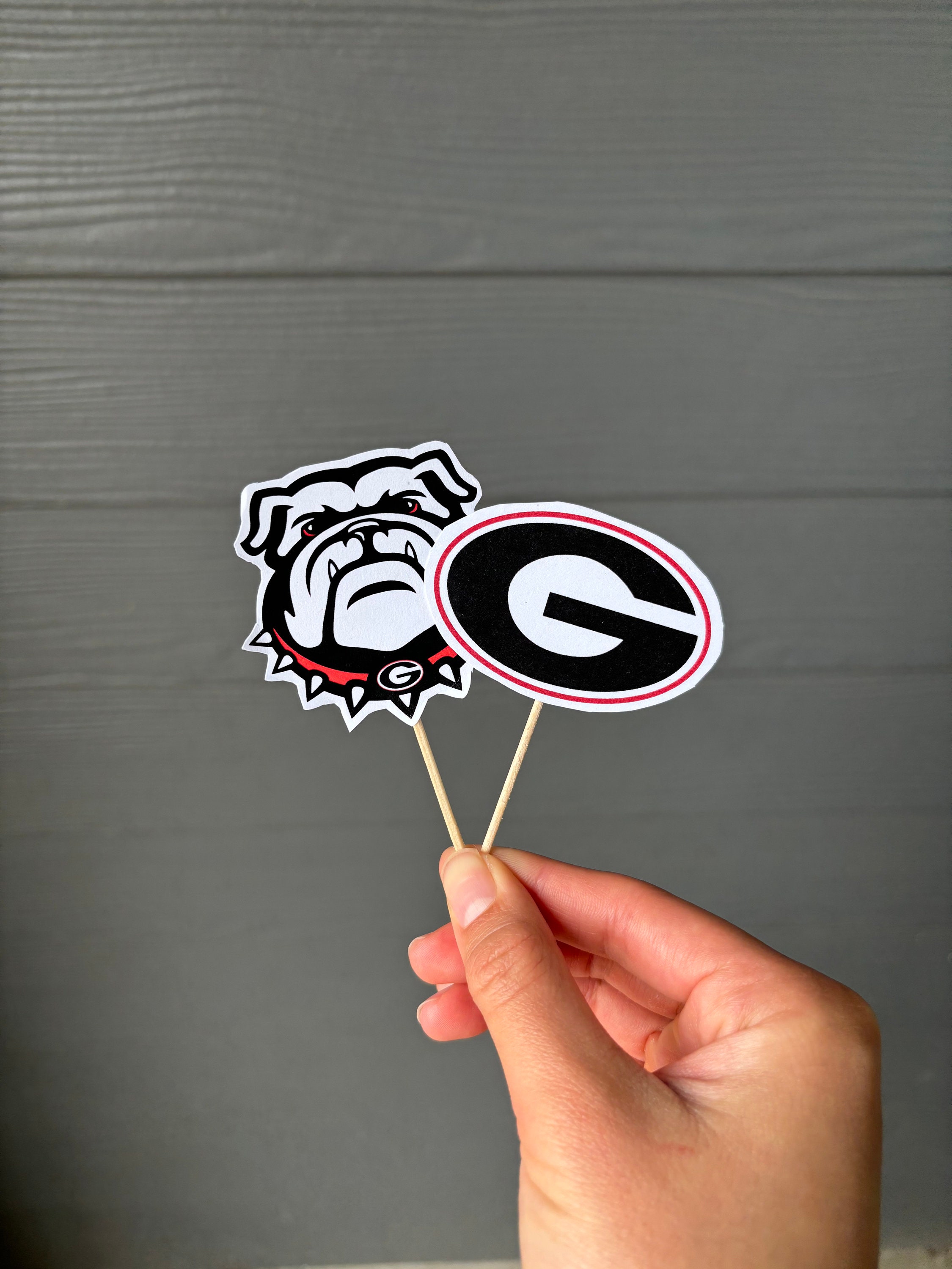 Georgia Bulldogs Cupcake Toppers, Event Decor, College Gameday Desserts ...