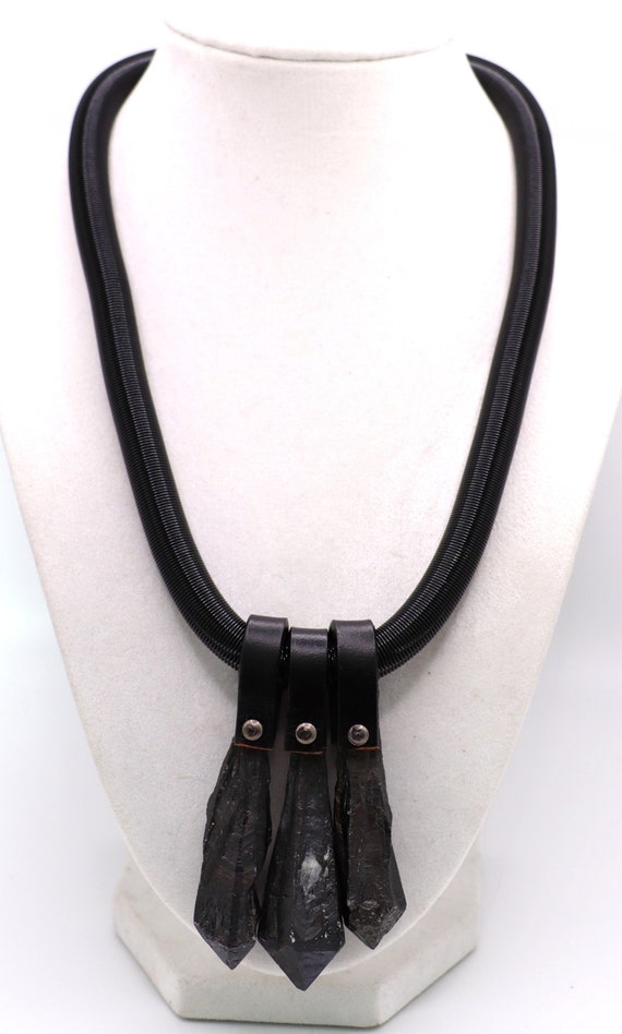 Vintage Black Spring Wire Black Three Pendulum Nec
