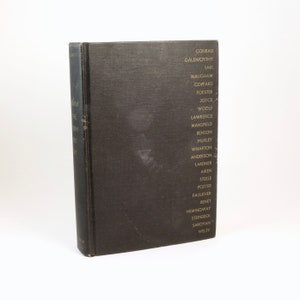 May include: A black hardcover book with gold lettering on the spine. The spine lists authors including Conrad, Galsworthy, Saki, Maugham, and more.