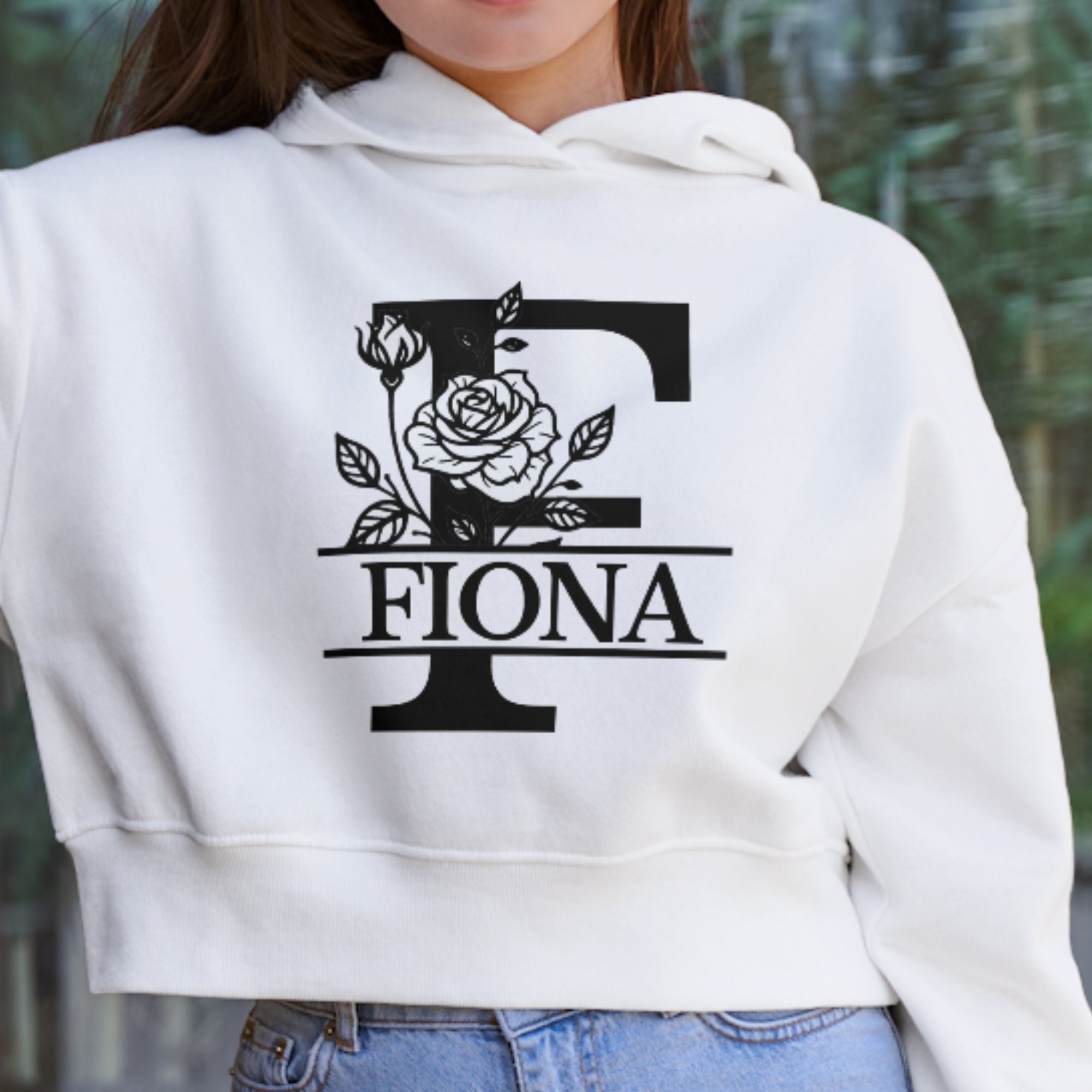 Rose Monogram Split Alphabet SVG Files, Rose Monogram PNG Bundle, Split ...