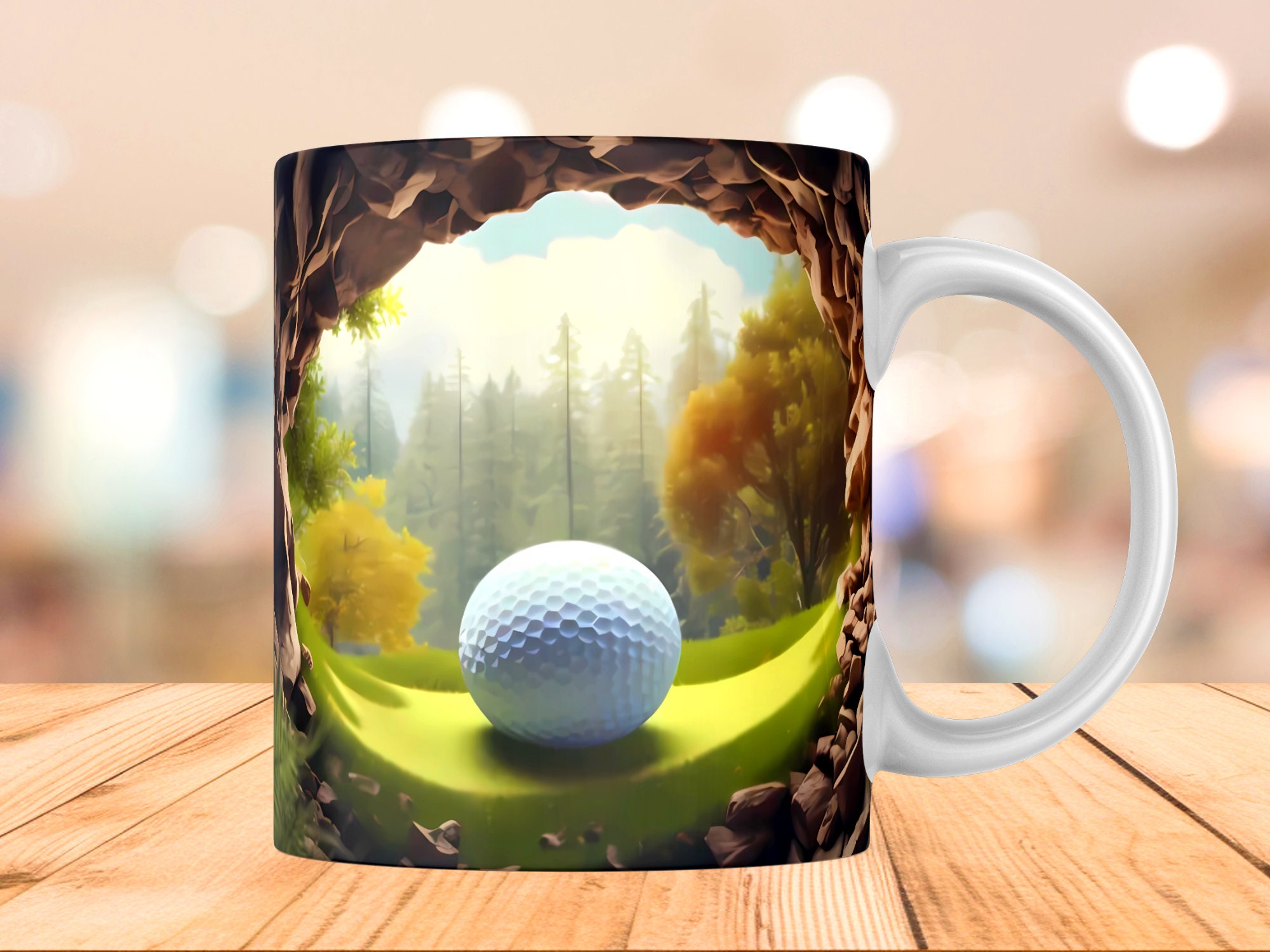 Golf sublimation design for 15 oz mug, mug designs for sublimation, cricut  mug designs for men, tumbler wrap for golfer, gift for husband
