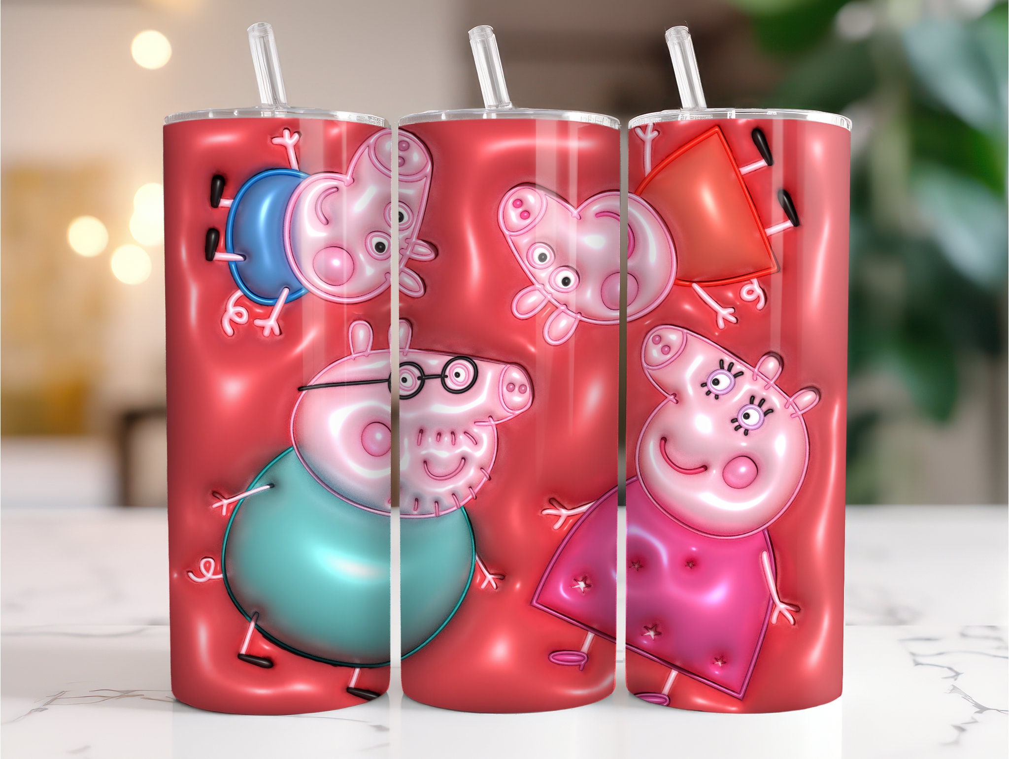Peppa Pig Cup PNG File DIGITAL DOWNLOAD 16oz Glass Tumbler Design, 16oz  Libby Cup Wrap
