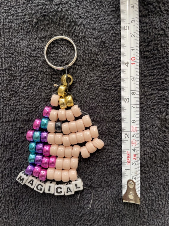 Unicorn bead shop keychain