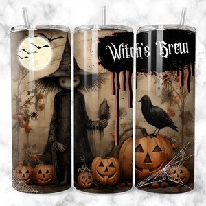 Witch Tumbler Wrap sublimation, 20 oz Skinny Tumbler Sublimation Design Digital Download PNG Instant DIGITAL ONLY, Halloween Tumbler Wrap