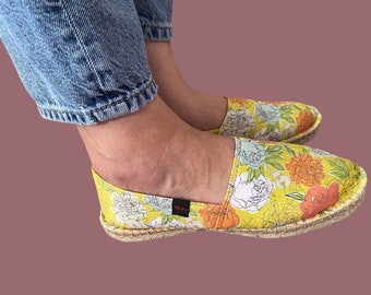 Espadrille in Front of Navy High Heel Sewn by Hand in Rioja Spain Alpargata for Women. DIEGOS Collection Valencian Espardenya Etsy Canada