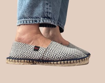 Espadrilles SUPRA Vintage - Taille 39 - Bleu, En Coton, Semelle Caoutchouc - Fabriqué En France - Neuf Sans Boîte