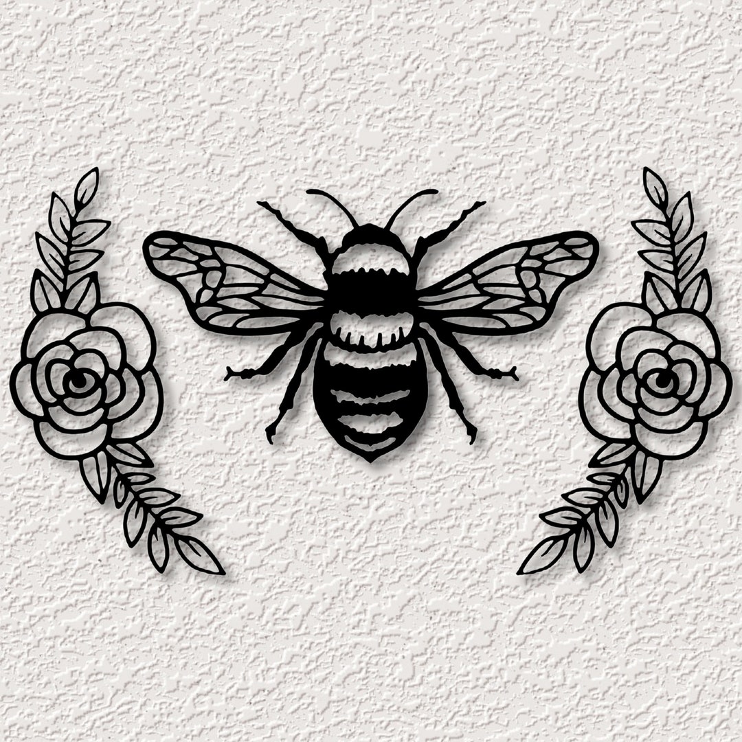 Honey Bee Wall Art Queen Bee Happy Bee Wall Decor Bumble Bee Etsy Canada