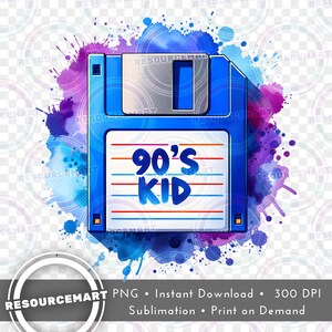Archivo gráfico PNG de nostalgia de los 90, impresión a pedido, diseño de camiseta con disquete de los 90, sublimación de bolso de mano, taza con tobogán de agua, lata de vidrio Libbey