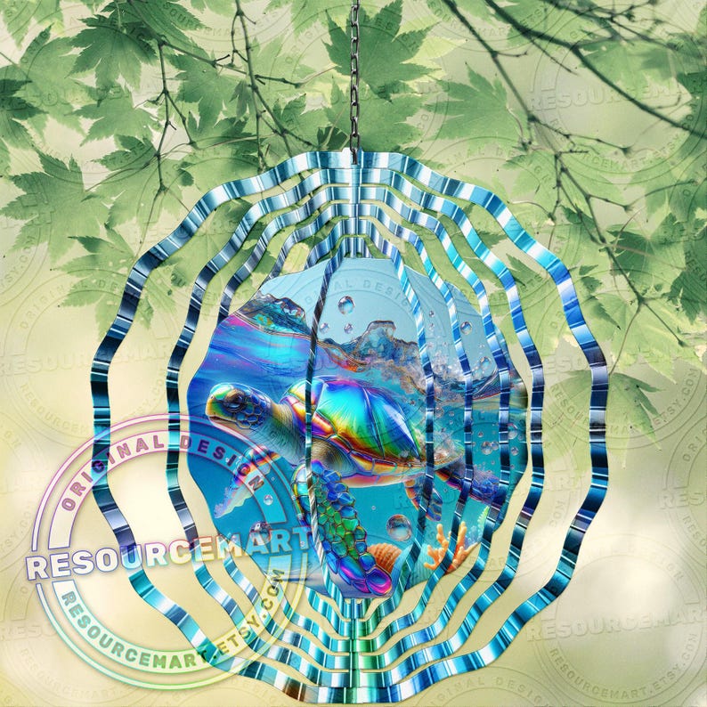 3d Sea Turtle Wind Spinner Sublimation Design, Digital Download, 10 ...