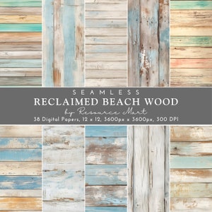Strand hout digitaal papier, naadloze shabby kust rustieke houtnerf planken textuur achtergrond, plakboek, ongewenste dagboekpagina's, print on demand