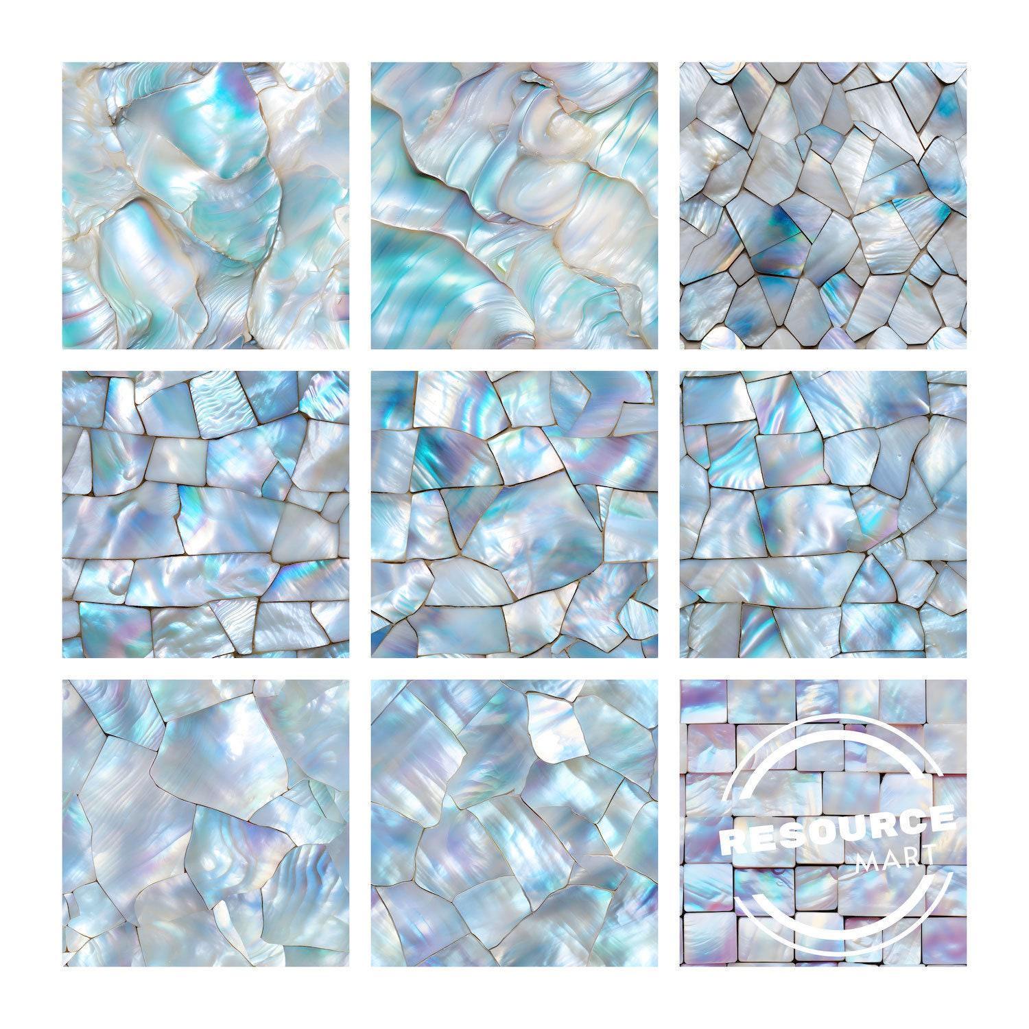 Window Texture Pearl Mother of Pearl Digital Paper Pack, Seamless Patterns, Scrapbooking ...