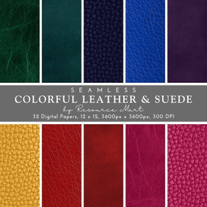 Leather & Suede Seamless Digital Paper, scrapbook Papier, kachelbare Tapete, Hintergrund, realistische Luxus Texturen, Muster, Print on Demand