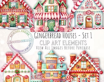 Christmas Gingerbread House Clipart Transparent PNG, xmas winter clip art scrapbook journal planner invitation card making print on demand