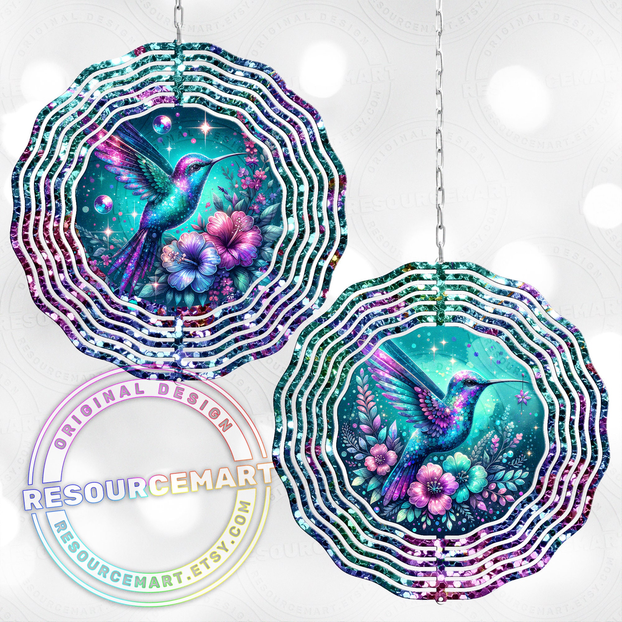In The Breeze 2487 - 11-inch Bird Hanging Ball Spinner, Wind Spinner - Colorful Outdoor Spinning Decor With Printed Tail